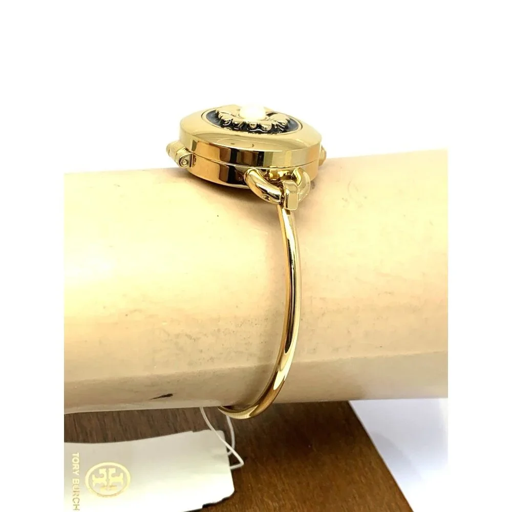 Tory Burch Women's Watch TBW6018SET Mother of Pearl Dial Quartz Bangle Gold